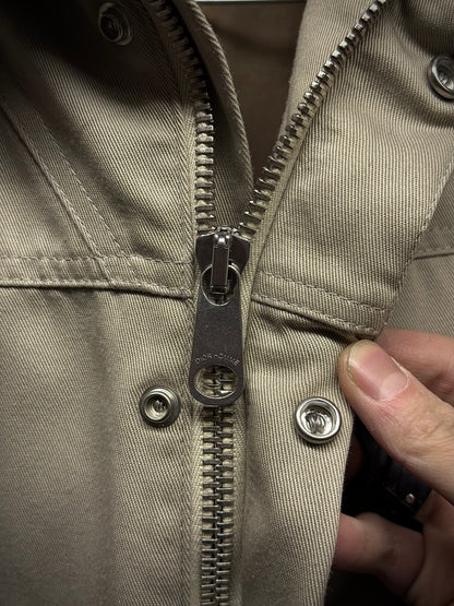 DIOR HOMME by Kris Van Assche SS08 Beige Cropped Utility Jacket detail | DRIEW GARMENTS