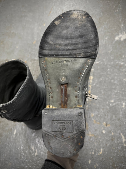 Carol Christian Poell ‘AM/2687P ROOMS-PTC/08’ Titanium Prosthetic Tornado Zip Boots