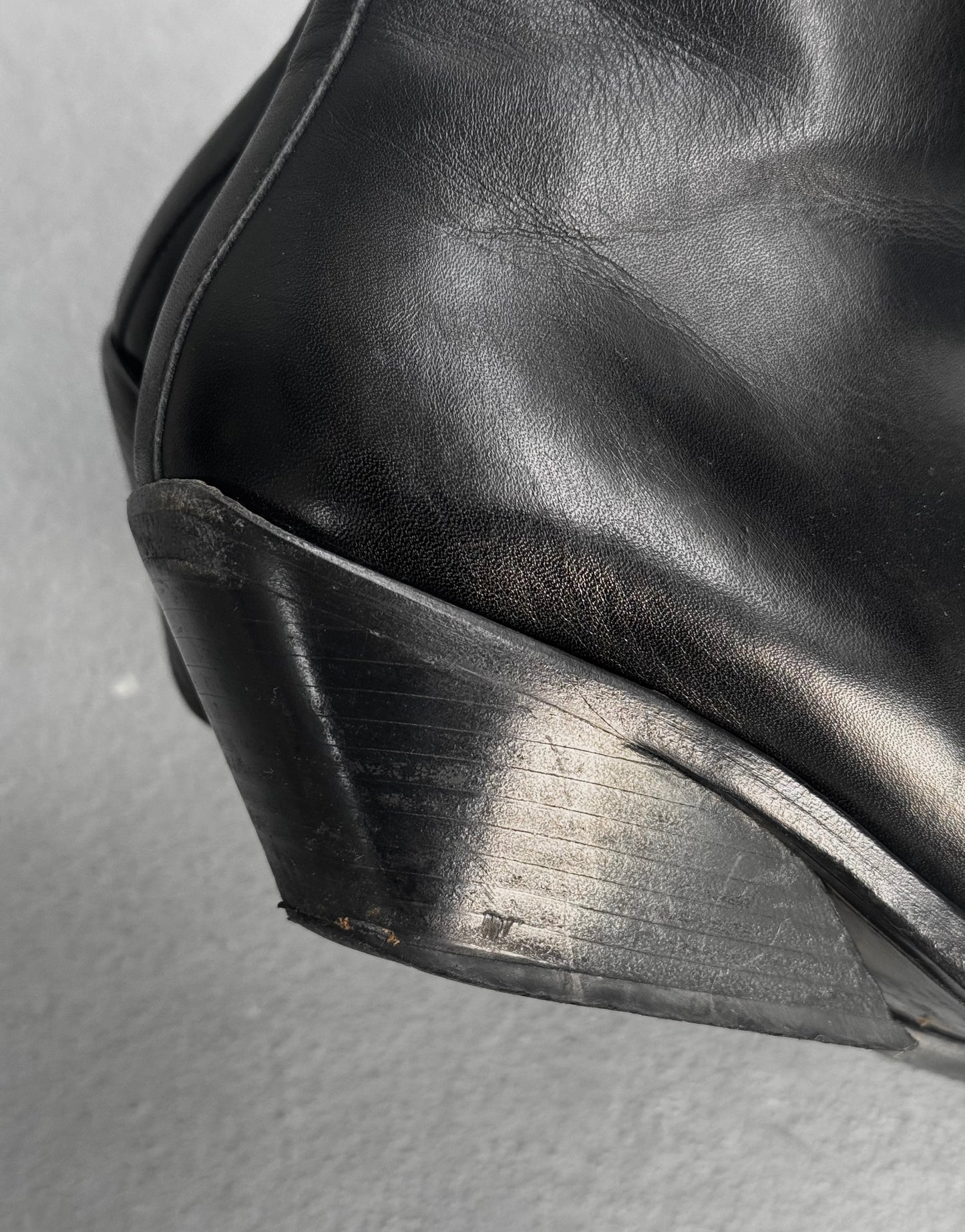 Ann Demeulemeester AW22 'Gerda' Lamb Leather Wedge Heel Boots