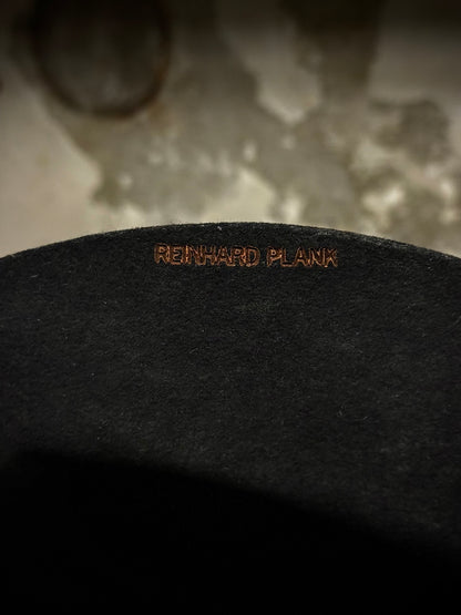 Reinhard Plank 'NORMA' Black Wool Bronze Burned Hat detail | DRIEW GARMENTS