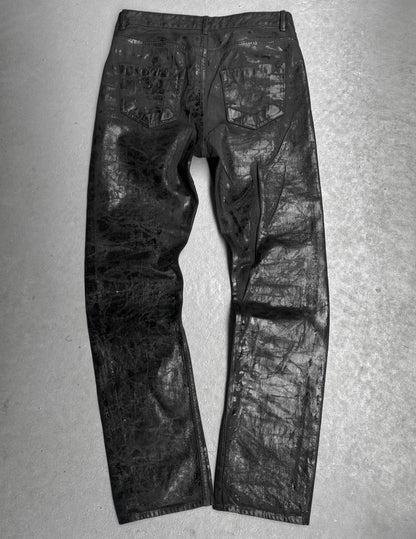 Rick Owens DRKSHDW AW24 "LIDO" Vinyl Wax Coated ‘Detroit Cut’ Denim