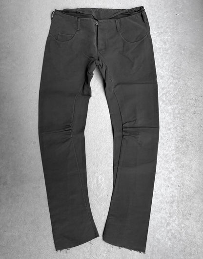 m.a+ by Maurizio Amadei Early 2010s 'P18B' Pleated Knee Carbon J-Cut Pants