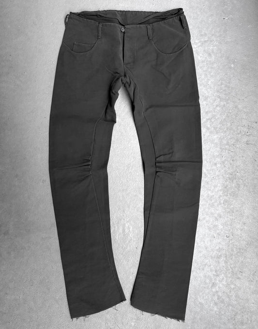 m.a+ by Maurizio Amadei Early 2010s 'P18B' Pleated Knee Carbon J-Cut Pants