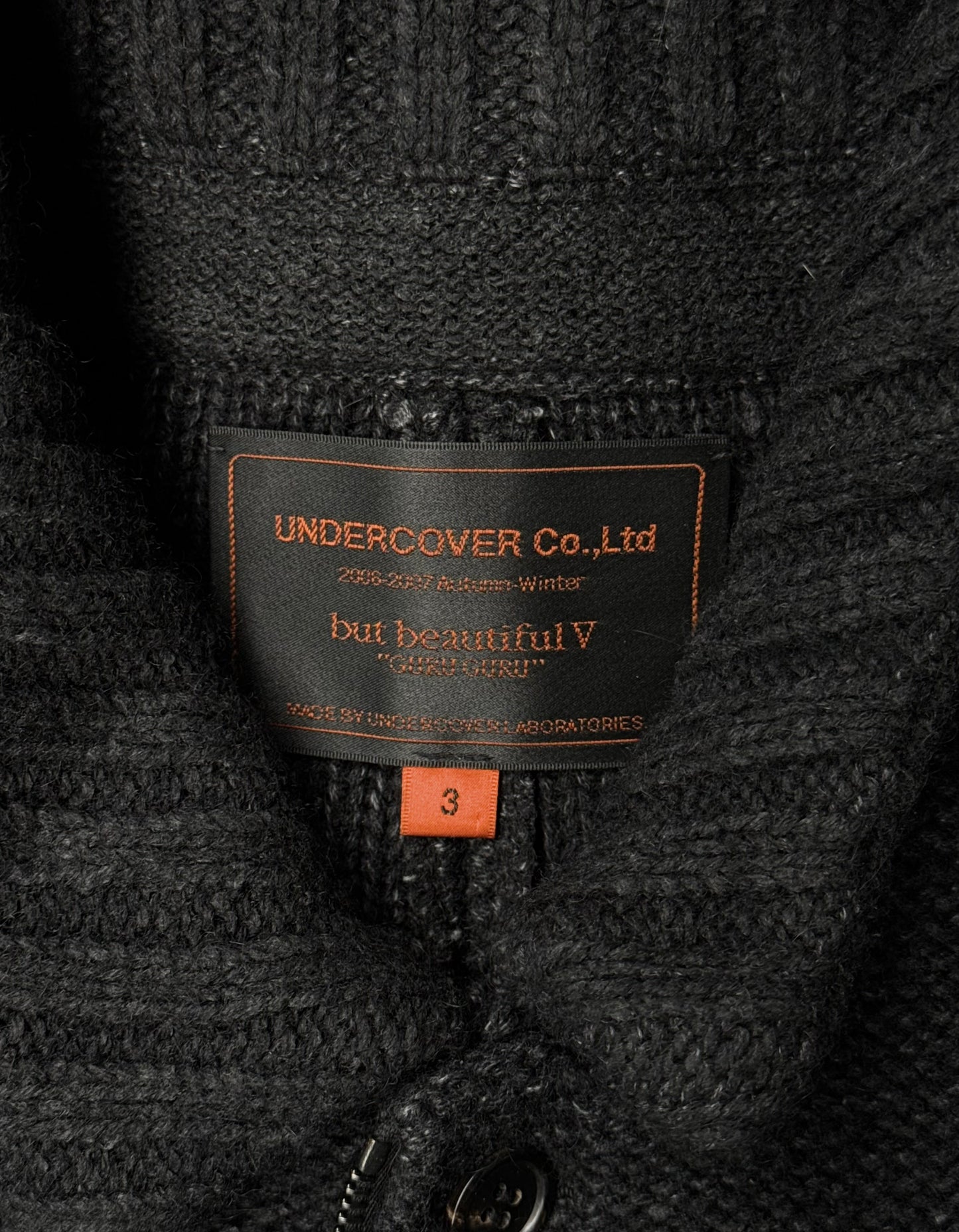 UNDERCOVER AW06-07 “but beautiful: GURU GURU” Distorted Long Knit Coat