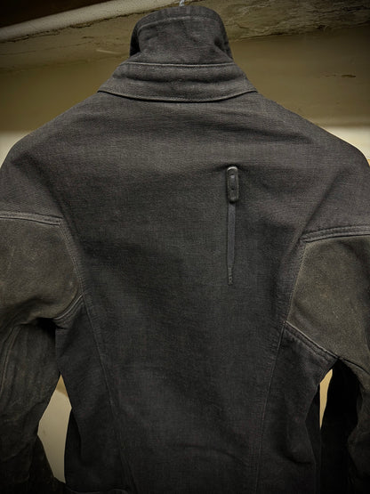 Boris Bidjan Saberi SS14 'TEJANA 1' Horse Culatta Leather Sleeve Hybrid Denim Jacket
