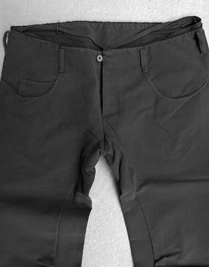 m.a+ by Maurizio Amadei Early 2010s 'P18B' Pleated Knee Carbon J-Cut Pants