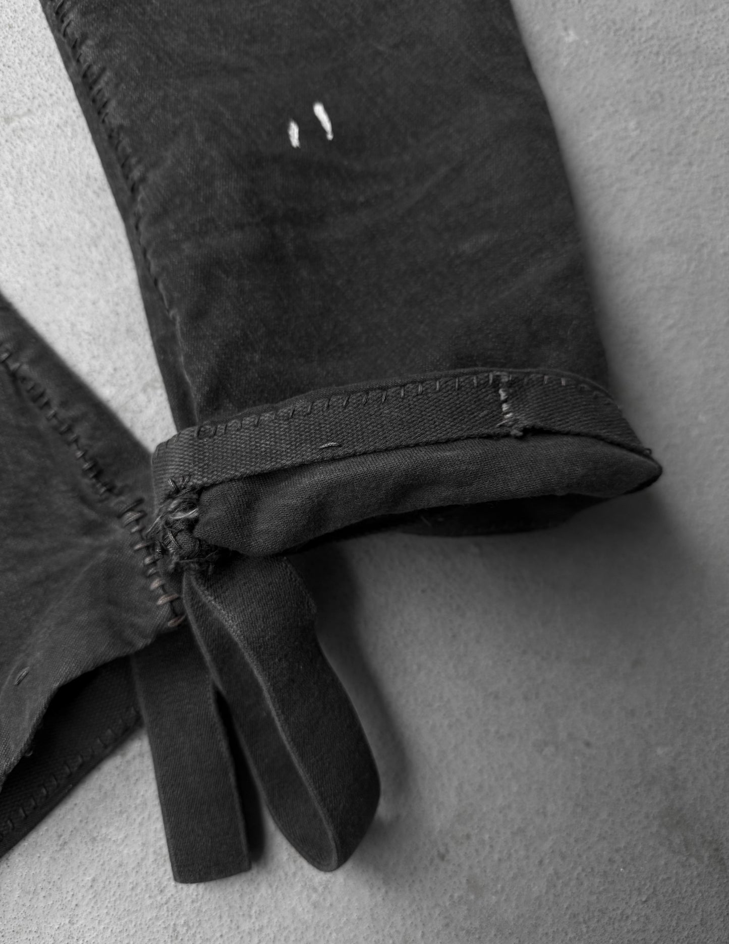 Boris Bidjan Saberi AW21 ‘P13-HS-TF FKU10001’ Dark Grey Stone Dyed Hand Stitch Denim