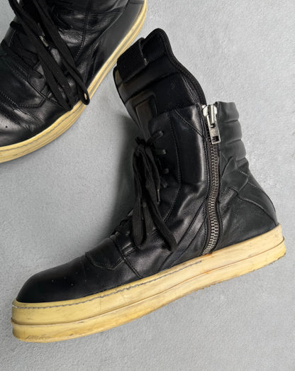 Rick Owens AW15 “SPHINX” Leather Geobasket Sneakers