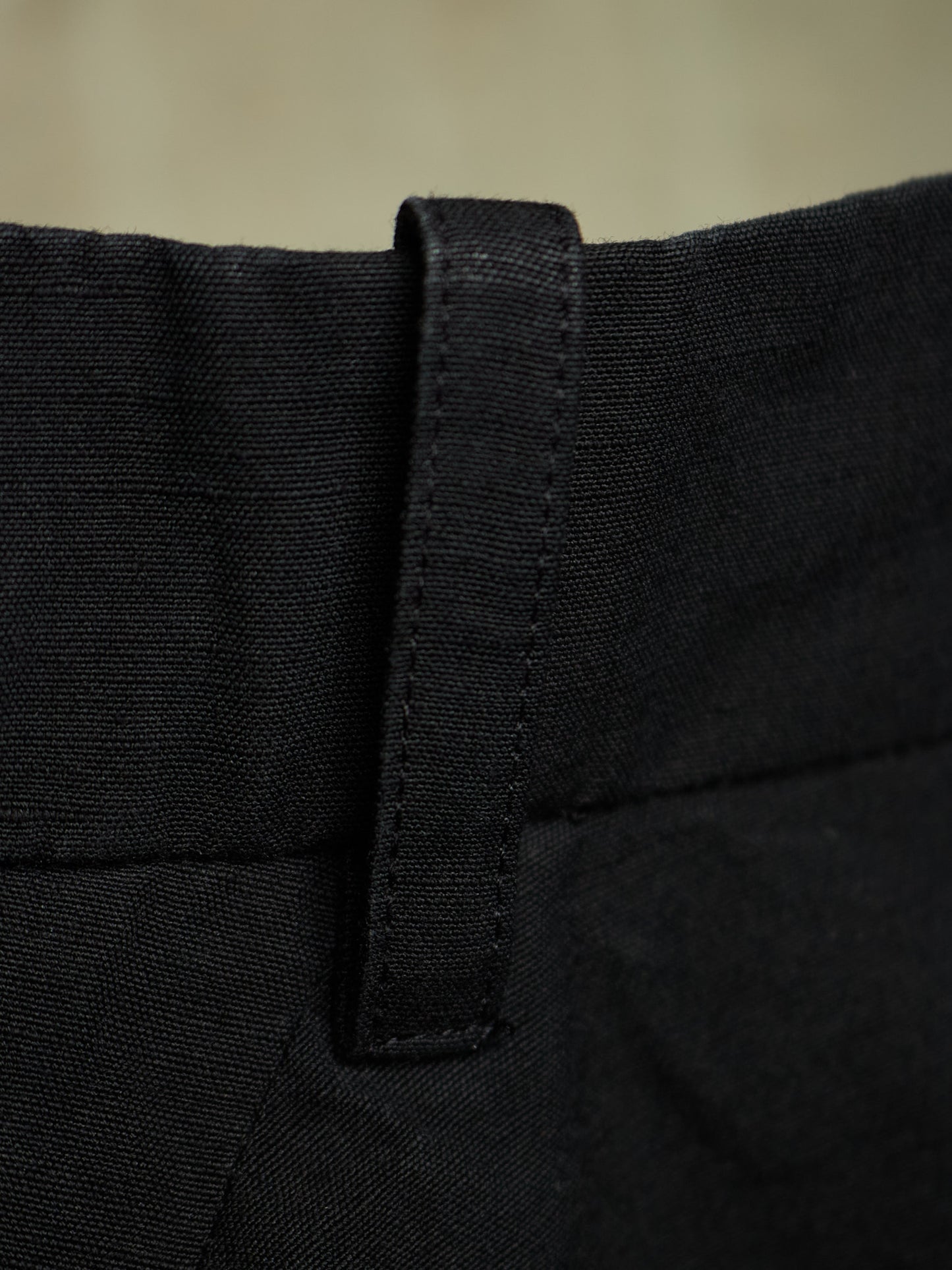 DAMIR DOMA 2010s Black Linen Side Adjuster J-Cut Pants