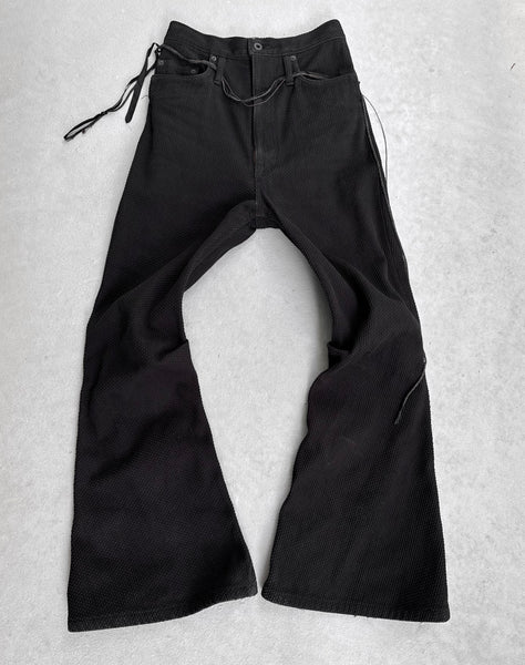 KOZABURO AW22 Black Sashiko Bootcut Denim | Size 0 – DRIEW