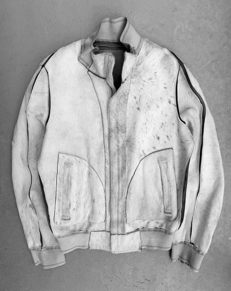 CAROL CHRISTIAN POELL ジャケット Carol Christian Poell Navy Zipped Leather Jacket