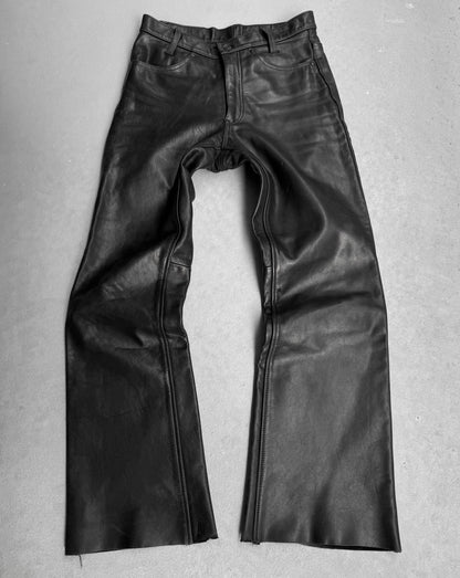 KADOYA K’s Leather Early 00s Raw Cowhide Leather Flare Pants