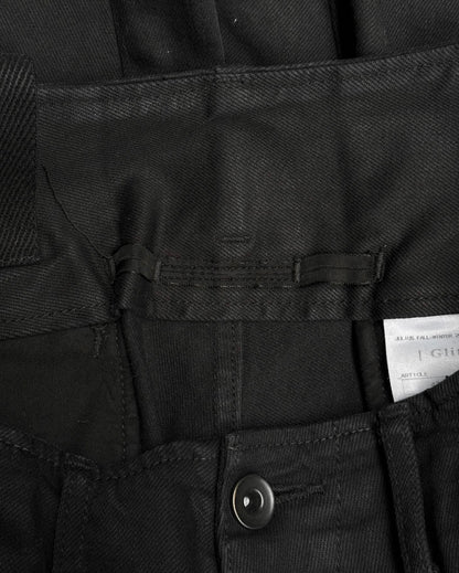 Julius_7 AW14-15 "Glitch;" Drop-crotch Gas-Mask Denim Cargo Pants