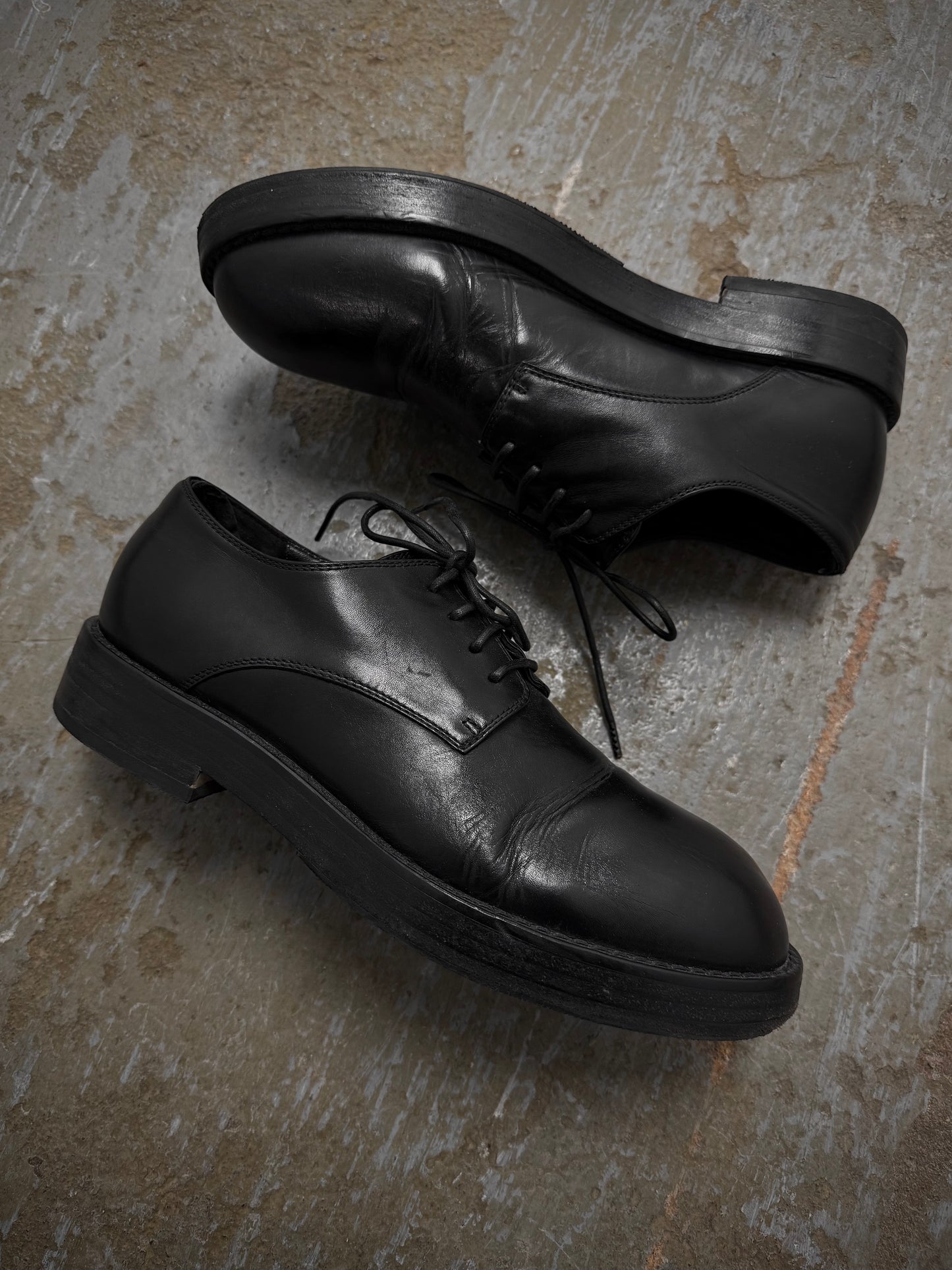 Ann Demeulemeester AW21 'Olivier' Cow Leather Derbies | Archive Fashion Toronto