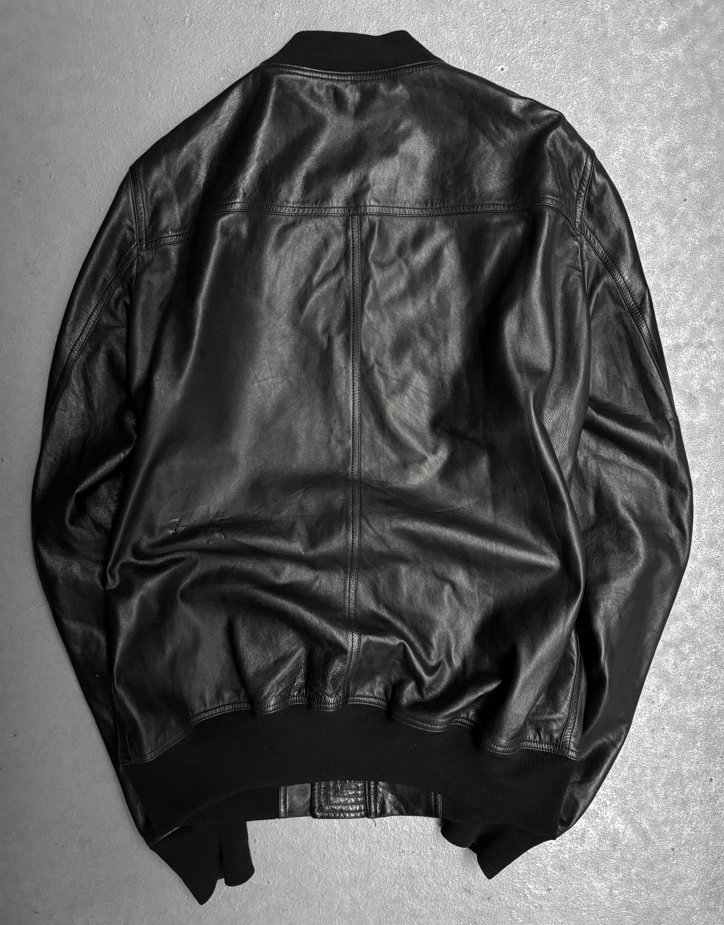Rick Owens AW14 "MOODY" Lamb Leather MA-1 Bomber Jacket