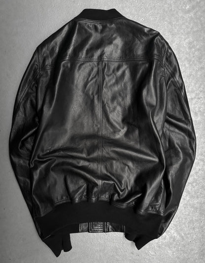 Rick Owens AW14 "MOODY" Lamb Leather MA-1 Bomber Jacket