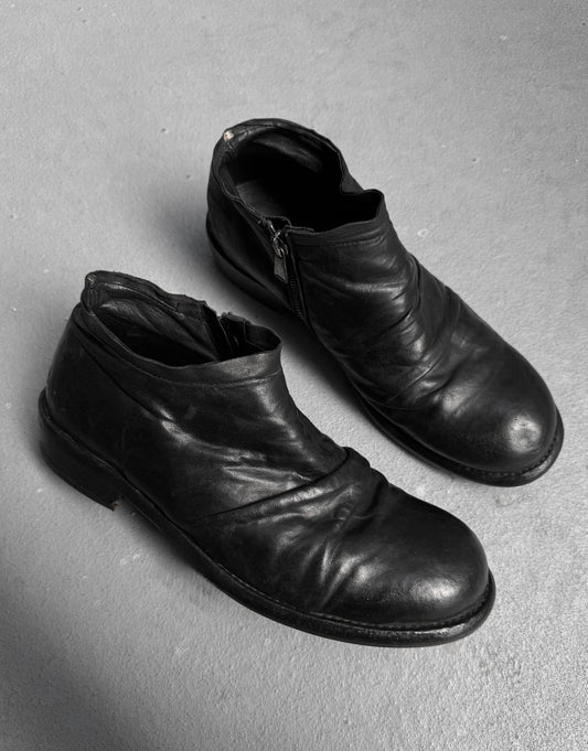 10sei0otto Folded Horse Leather Side-zip Derbies