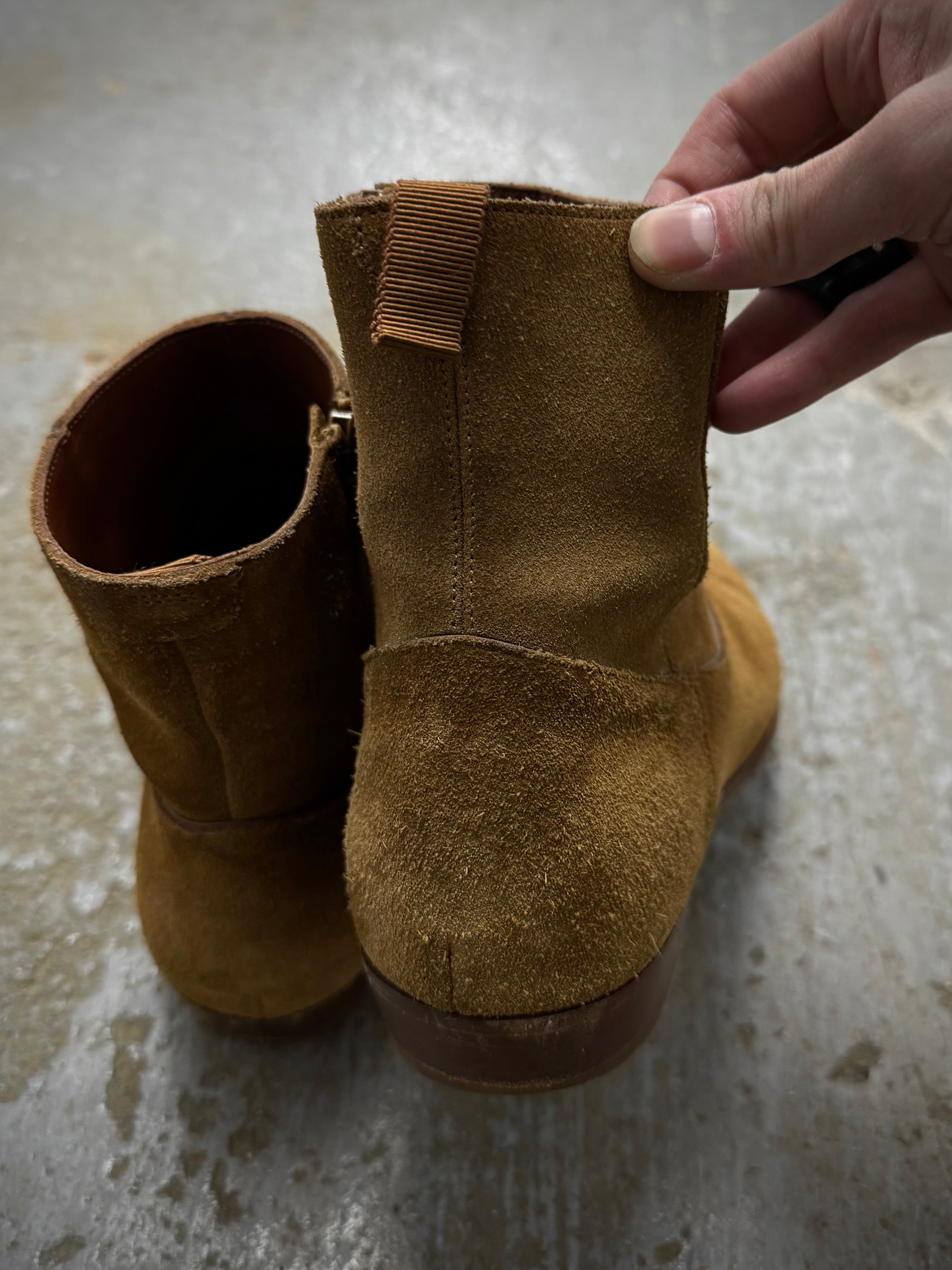 CELINE Hedi Slimane SS19 Jacno Suede Side Zip Boots – DRIEW