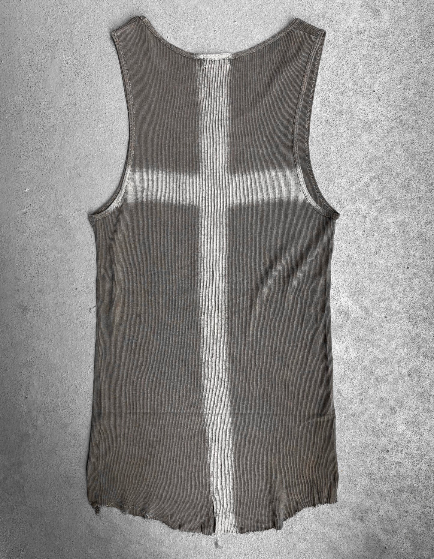 G.O.A Early 00s Frayed Edge Cross Back Tank Top