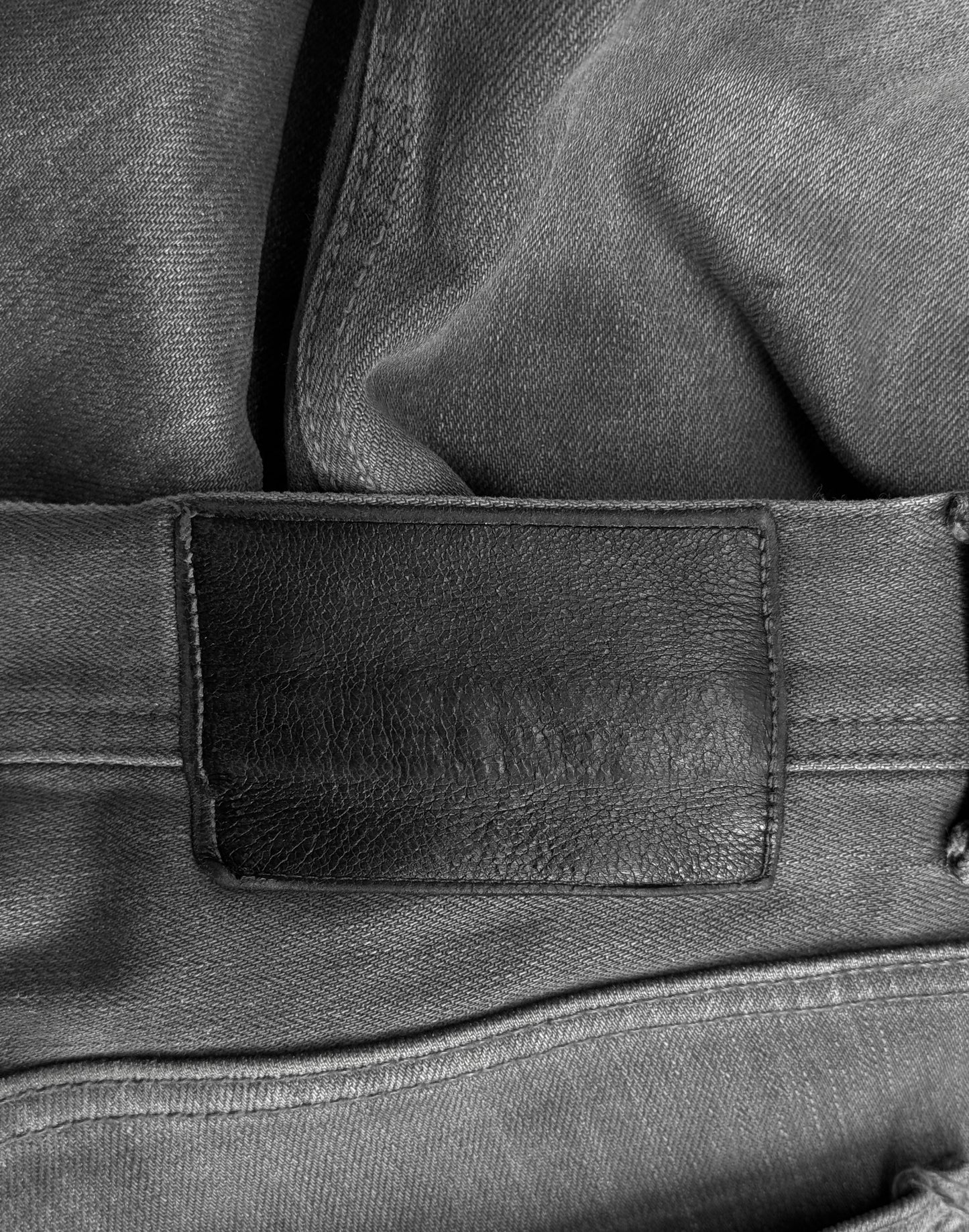 5351 Pour Les Hommes Early 00s Washed Grey Flare-zip Skinny Denim