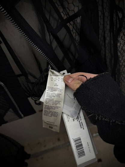 Rick Owens SS23 "EDFU" Silk-trimmed Sheer Collage Bomber Jacket