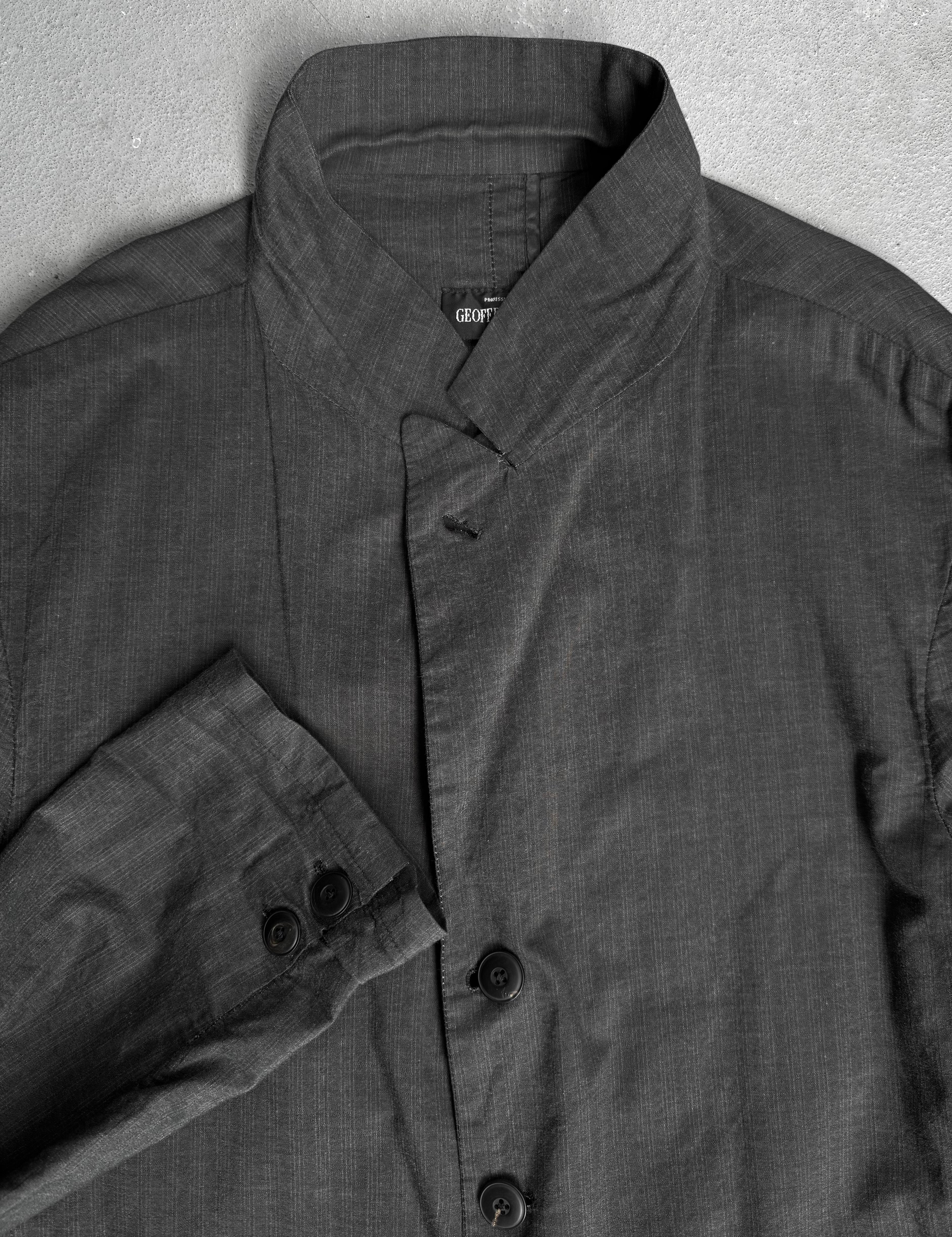 Geoffrey B. Small 1/1 Vertical Striped Unlined Long Coat – DRIEW