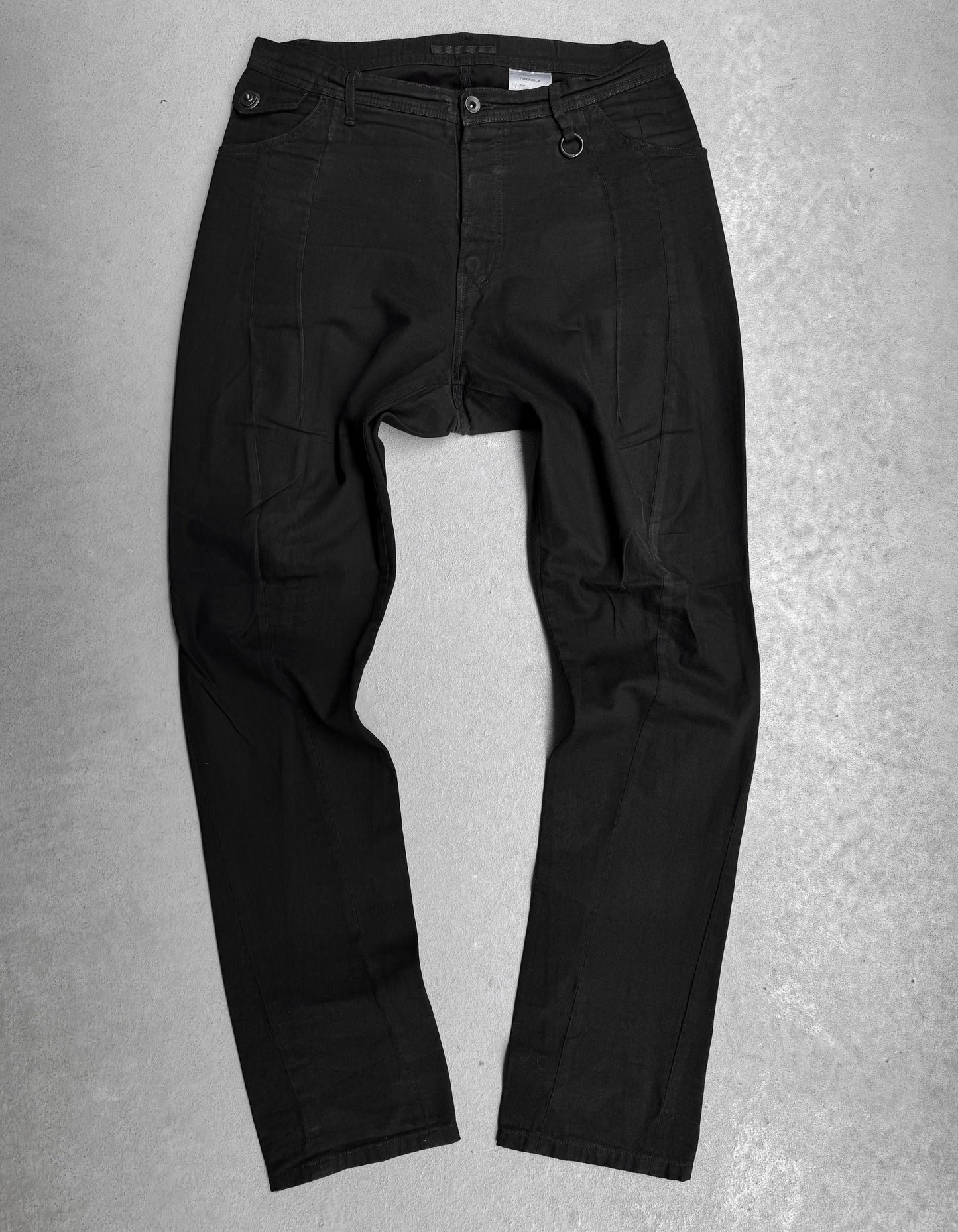 Julius_7 AW12-13 “resonance;” Light-wax Twisted Panel Rider Skinny Denim