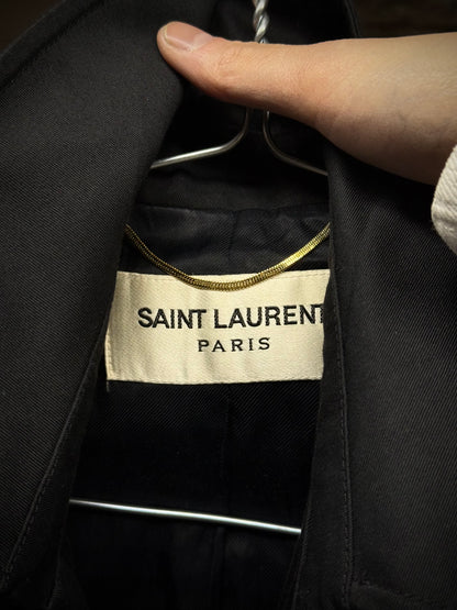 Saint Laurent Paris by Hedi Slimane SS14 Black Classic Trench Coat detail | DRIEW GARMENTS