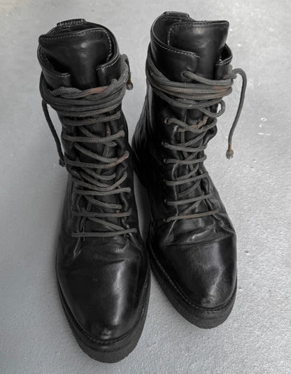 Carol Christian Poell 2010 'AM/2609-IN CORS-PTC/10' Portable Paper Dart Officer Combat Boots