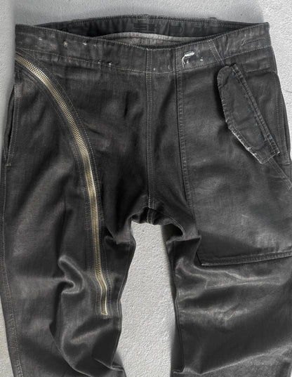 Rick Owens DRKSHDW AW07 "EXPLODER" Waxed Aircut Denim