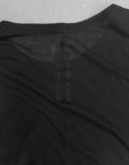 Rick Owens AW25 “CONCORDIANS” Black Sheer Raw Hem Long-sleeves