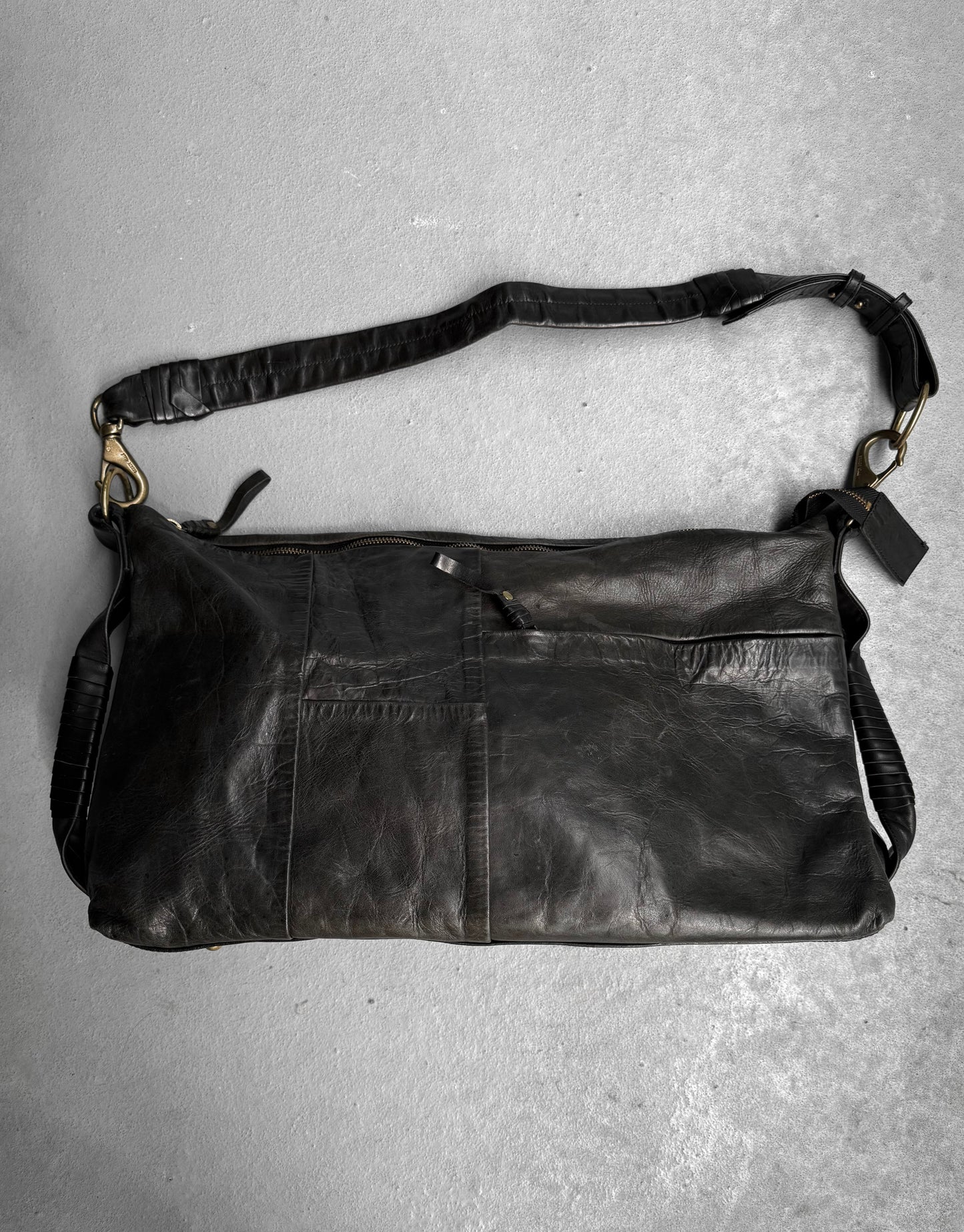 cornelian taurus by daisuke iwanaga ‘Combo Handle’ Horse Leather Boston Bag