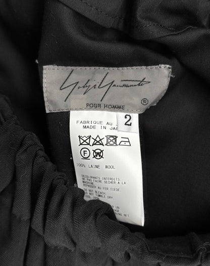 Yohji Yamamoto POUR HOMME SS20 Pleated Drop-crotch Balloon Crop Pants