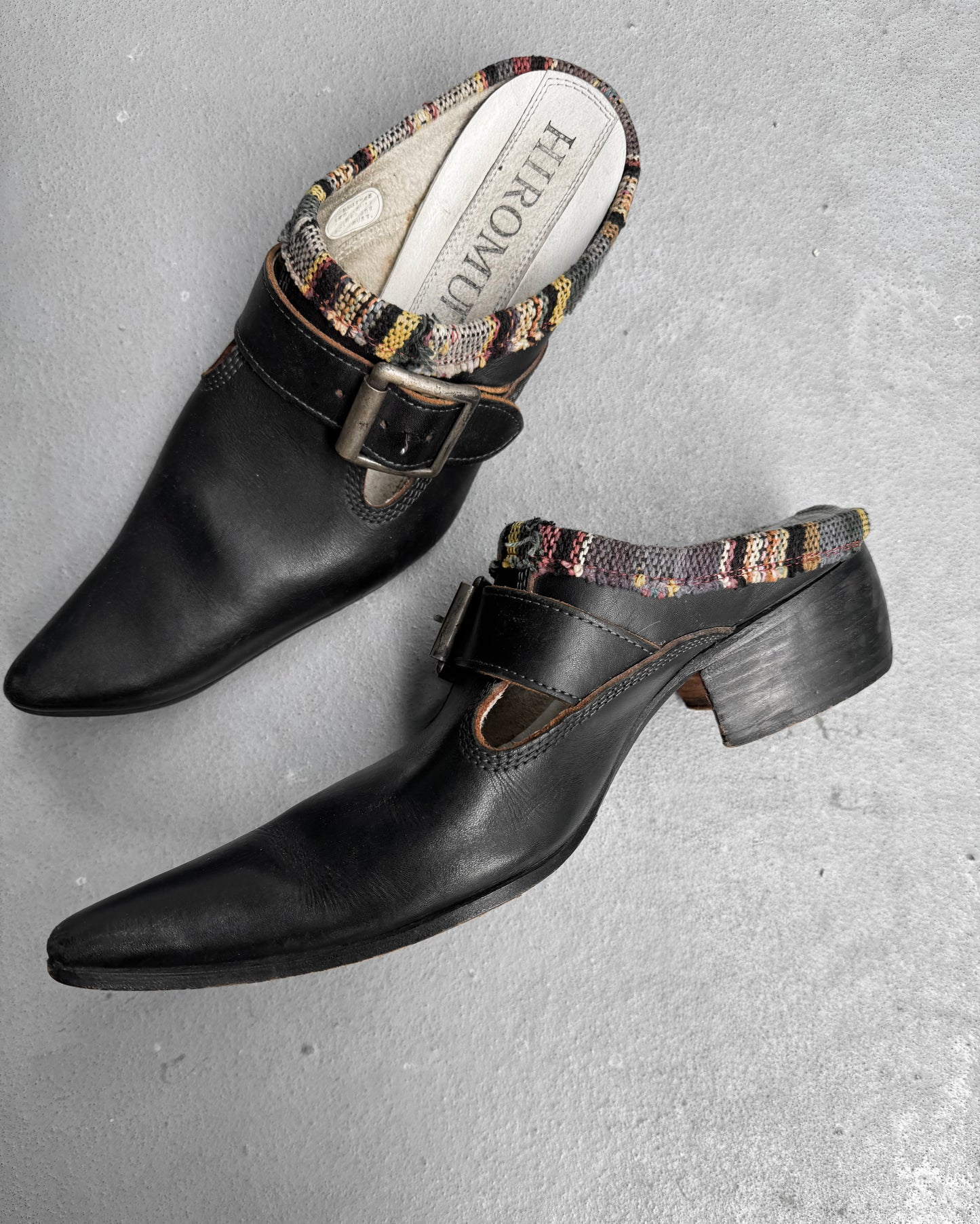 Hiromu Takahara Early 00s Buckle Strap Cowboy Mules
