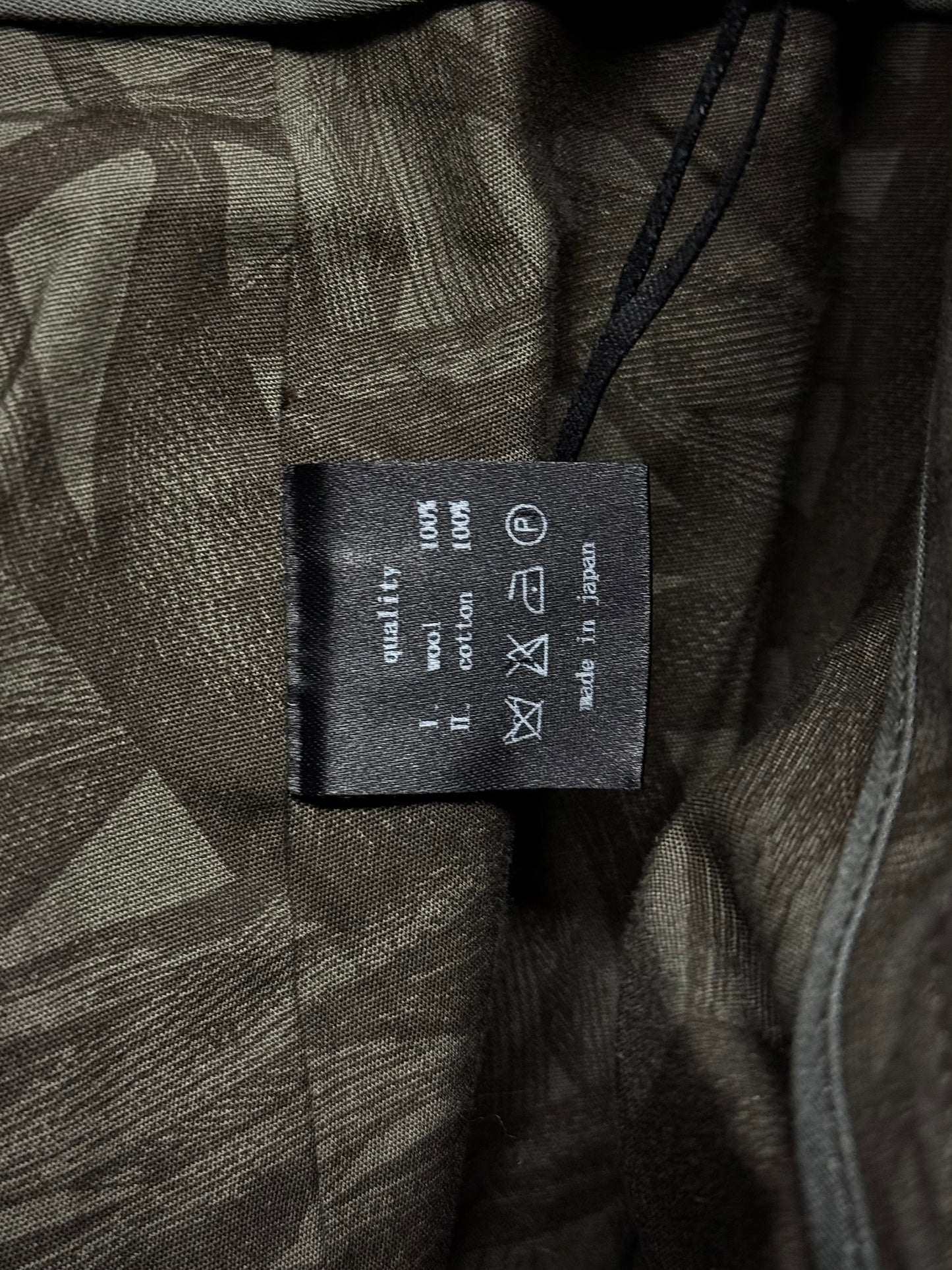 DEVOA DEOVA 2010s Dark Navy Wool J-cut Cargos Pants detail | DRIEW GARMENTS