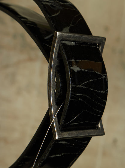 DEEPTI Collection °025 'LA–122X RUEL-99' Crash Bovine Leather Trigger Belt