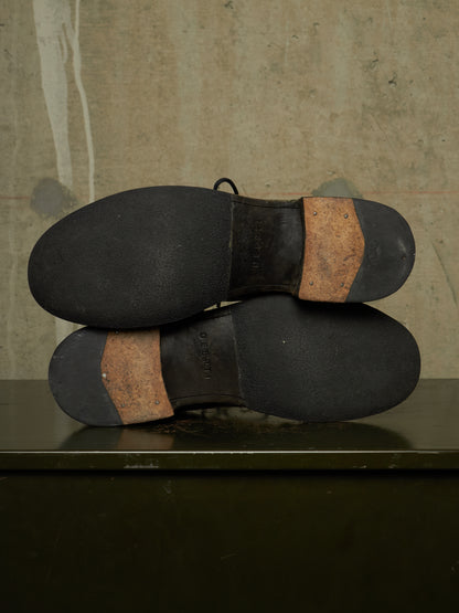 DEEPTI Collection °024-025 'F-081X CODOV-96' Crash Cordovan Leather Goodyear Oxonian Off-Cut Boots