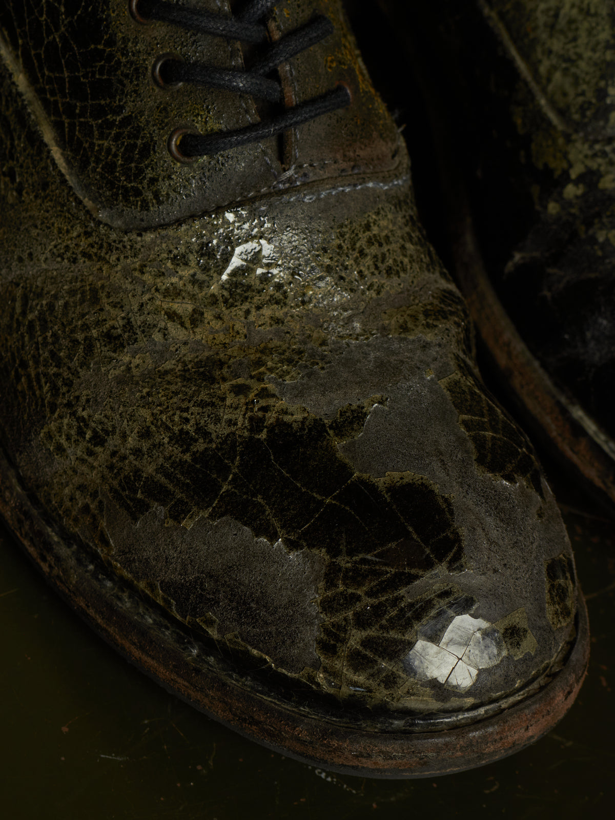 DEEPTI Collection °024-025 'F-081X CODOV-96' Crash Cordovan Leather Goodyear Oxonian Off-Cut Boots