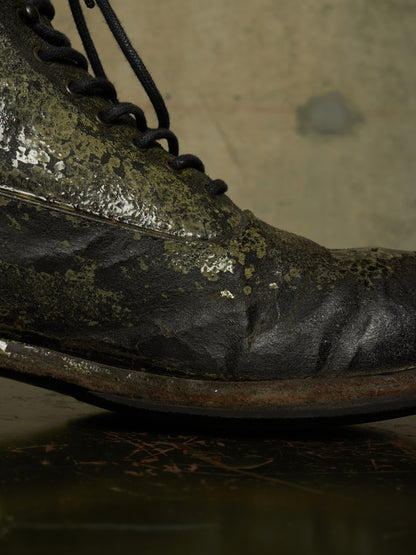 DEEPTI Collection °024-025 'F-081X CODOV-96' Crash Cordovan Leather Goodyear Oxonian Off-Cut Boots