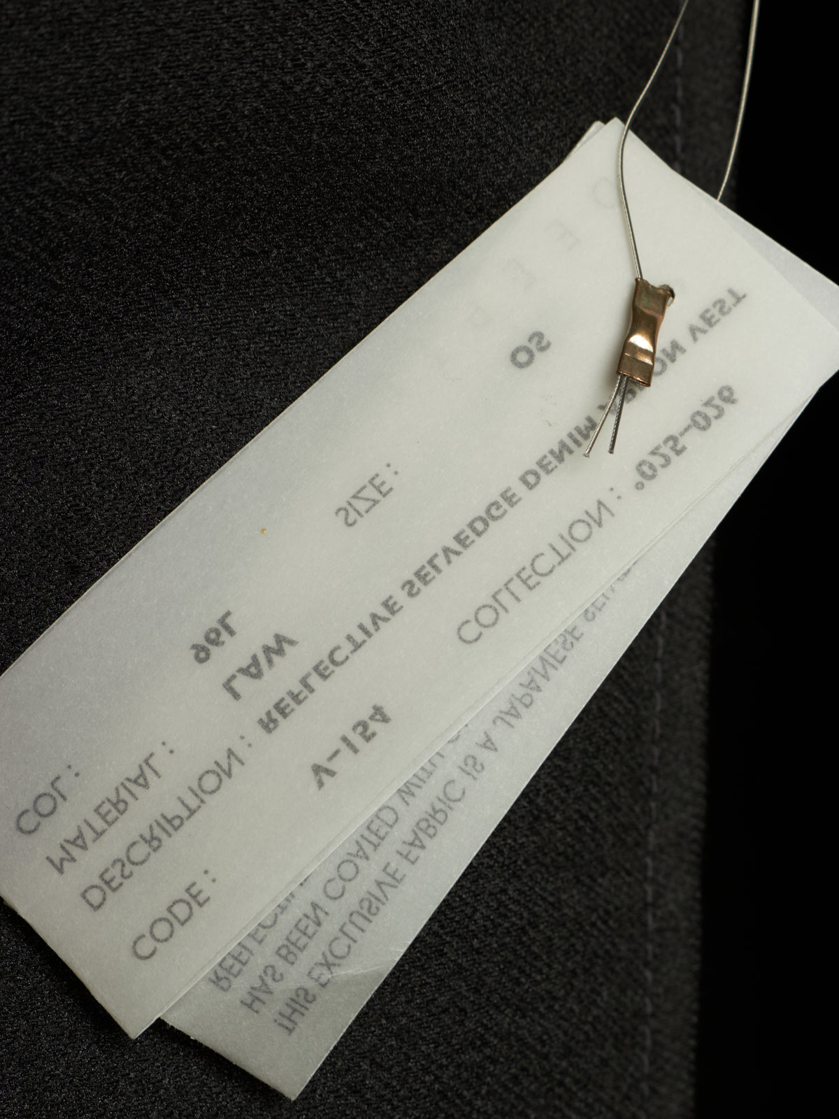 DEEPTI Collection °025-026 'V–154 LAW-96L' Reflective Selvedge Denim Apron Vest