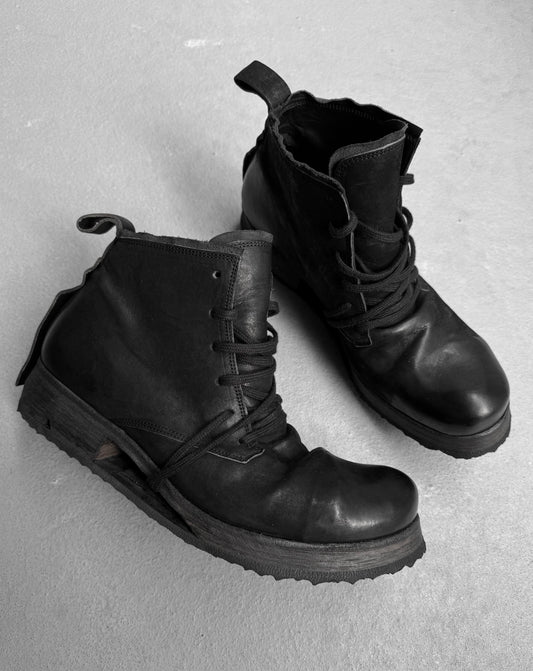 Boris Bidjan Saberi AW22 Vegetable-tanned Horse Leather ‘BOOT4’ Ankle Hiking Boots