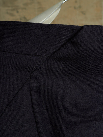 DEVOA 2010s Dark Navy Wool J-cut Cargos Pants