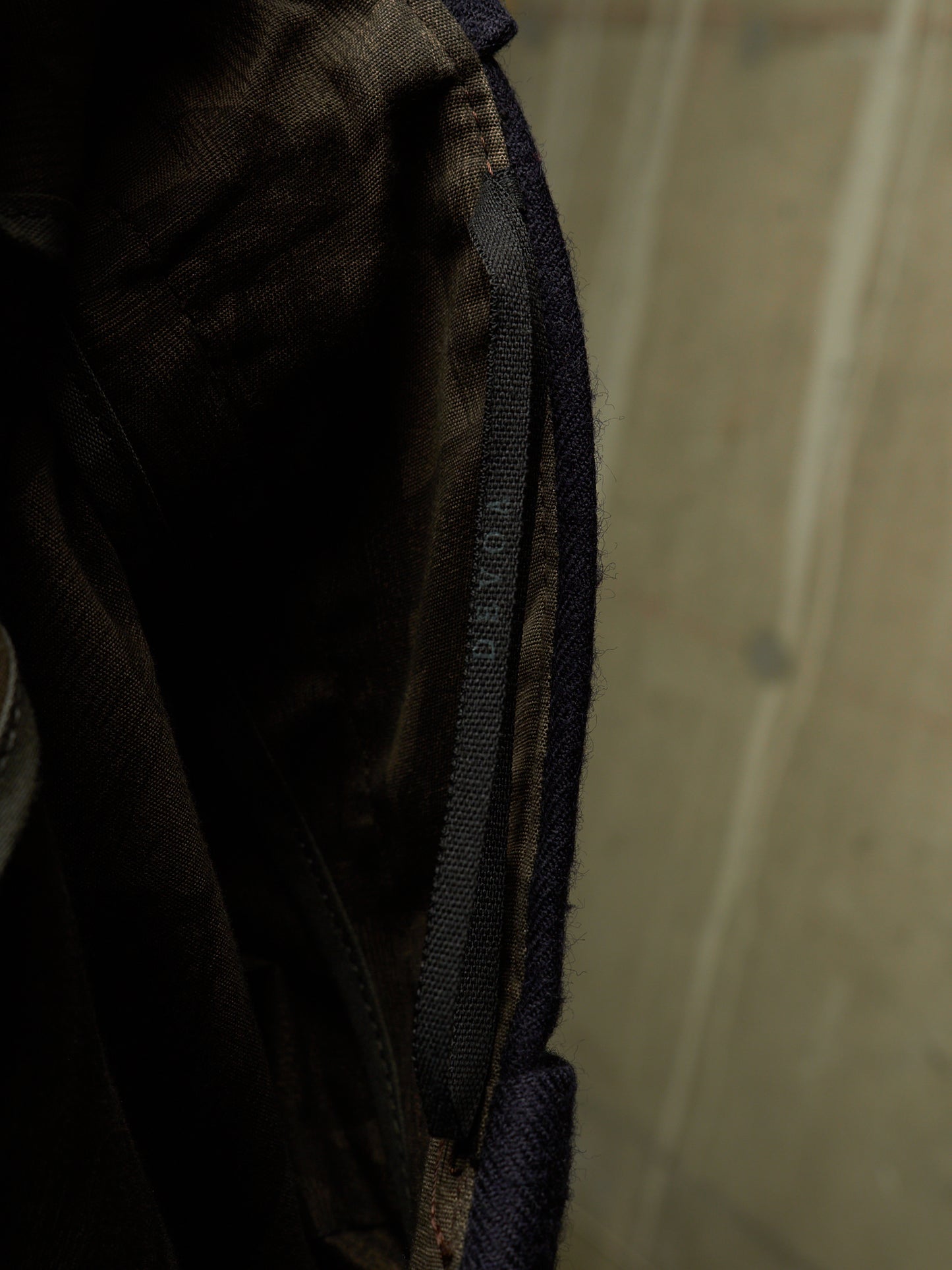 DEVOA 2010s Dark Navy Wool J-cut Cargos Pants