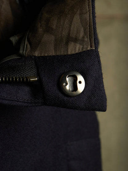 DEVOA 2010s Dark Navy Wool J-cut Cargos Pants
