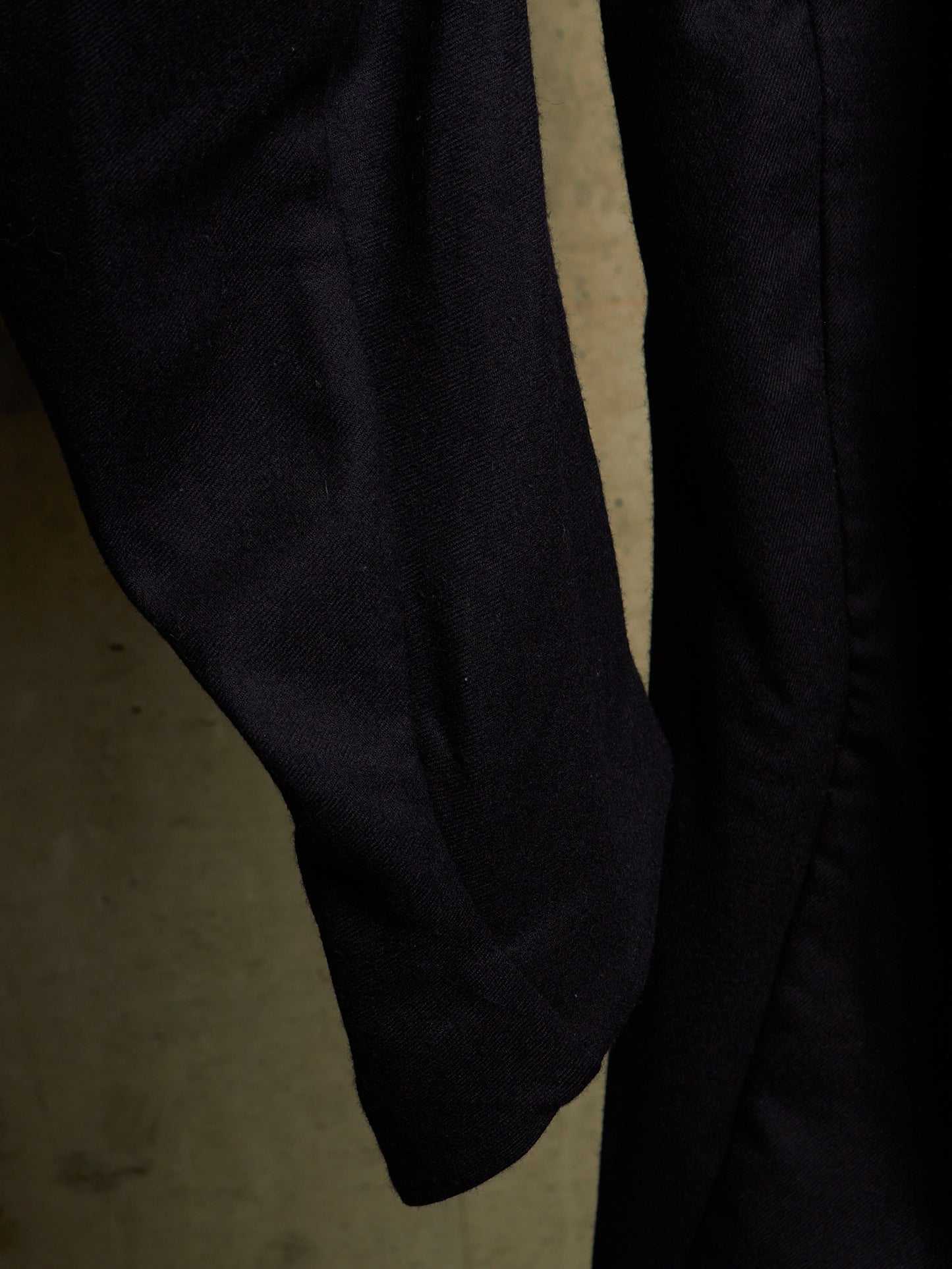 DEVOA 2010s Dark Navy Wool J-cut Cargos Pants