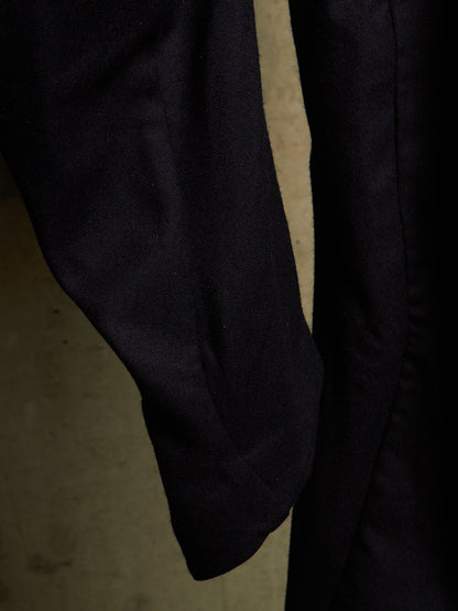 DEVOA 2010s Dark Navy Wool J-cut Cargos Pants