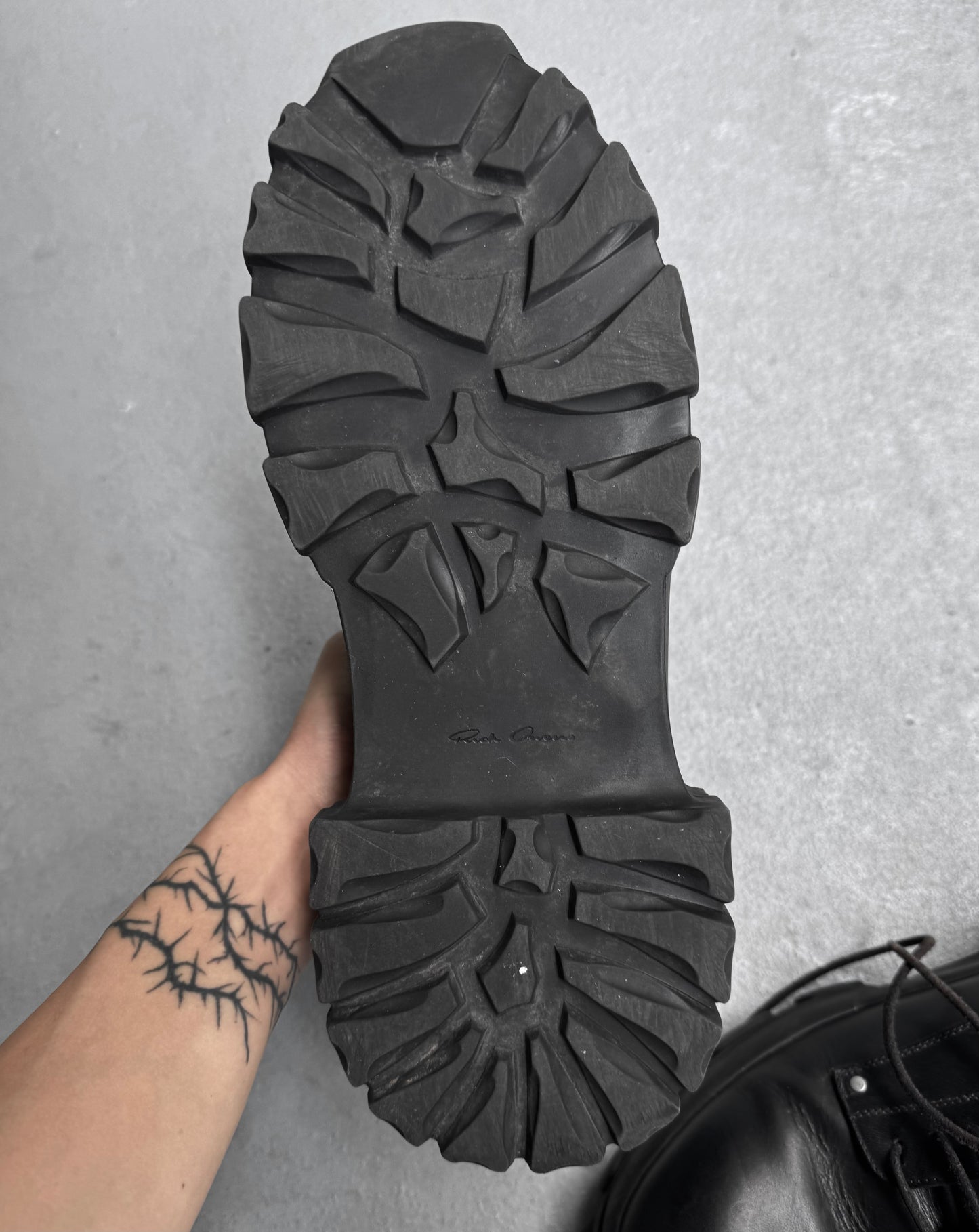 Rick Owens SS24 “LIDO” Bozo Tractor Leather Derbies