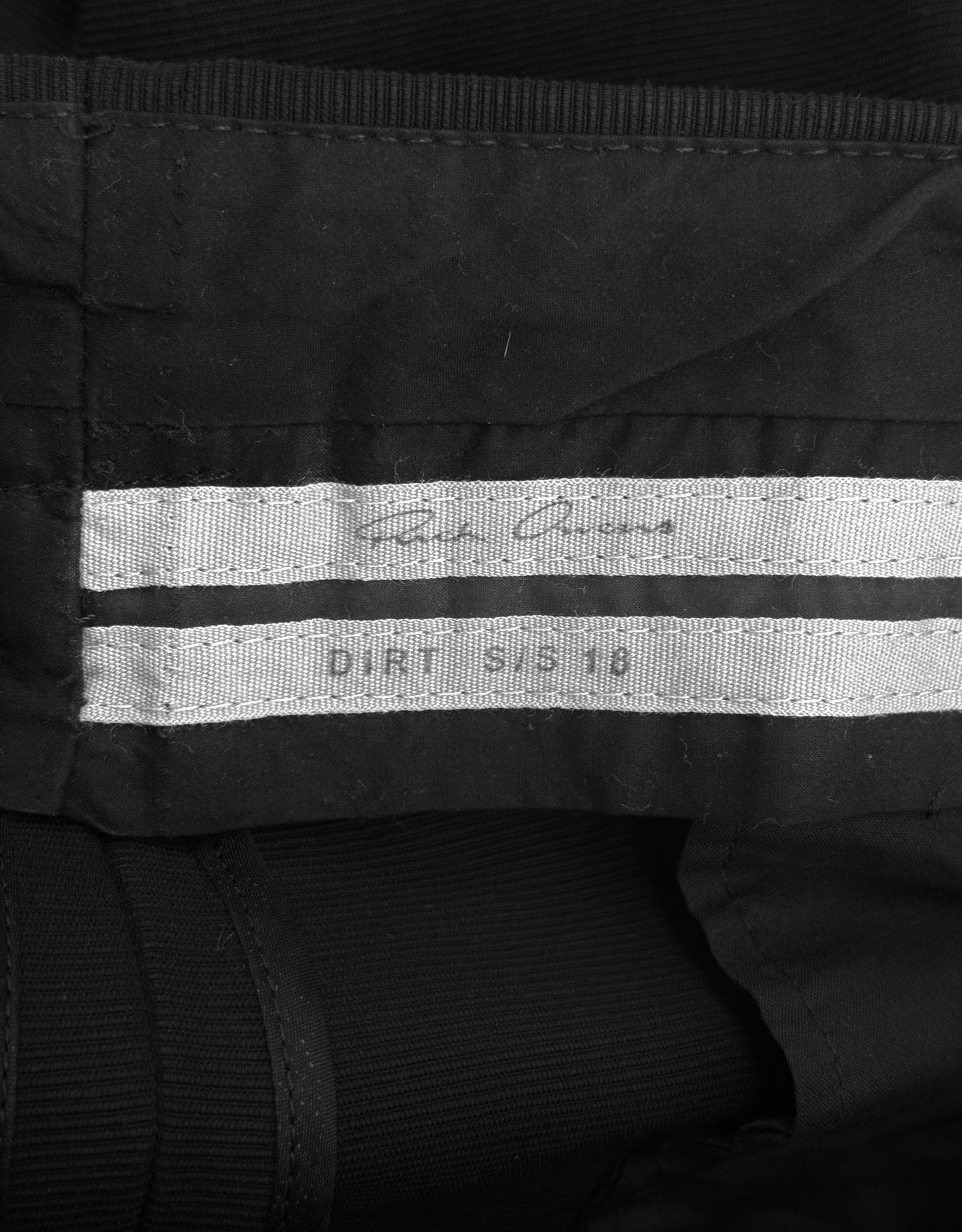 Rick Owens SS18 "DIRT" Viscontis Frayed Hem Wide Leg Trousers