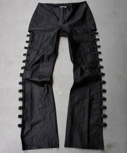 Vintage Y2K Wilsons Leather Maxima Bondage Leather Flare Pants
