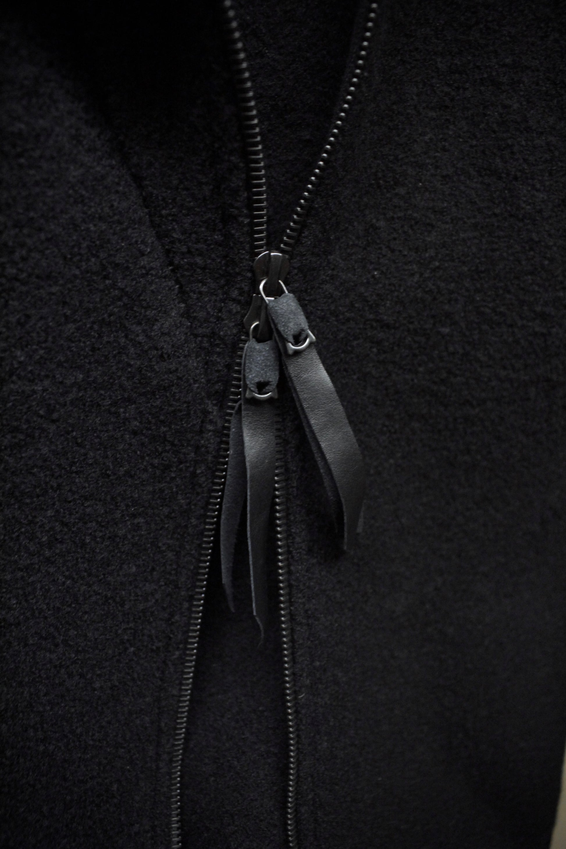 LEON EMANUEL BLANCK 'DIS-M-SJ/02' Virgin Wool Overlock Distortion Strait Jacket detail | DRIEW GARMENTS